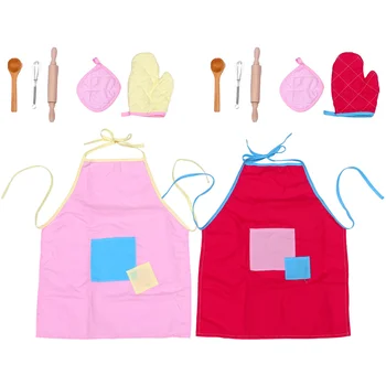 

2 Sets/12pcs Kitchen Chef Toy Cooking Toy Kitchenware Toys Chic Kitchen Utensil Baking Mold Toy for Kids