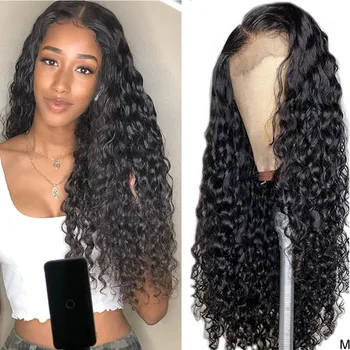 

Water Wave Wig 13x4 Lace Front Human Hair Wig Maxine Water Wave Lace Front Wig 13x4 Lace Frontal Wig Remy Wet and Wavy Wig 150%
