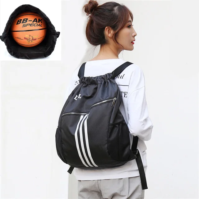 Улица, спортивный зал сумки баскетбольный рюкзак для спортивных сумок женские фитнес Йога сумка спортивная сумка на шнуровке