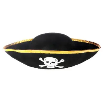 

Tri Corner Pirate Hat - Three Cornered Buccaneer Costume Accessory Hat