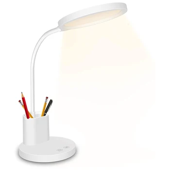 

LED Desk Lamp,Touch Control Desk Lamp 3 Color Modes with Stepless Dimmable,Flexible Desk Lamp,Rechargeable Desk Lamp