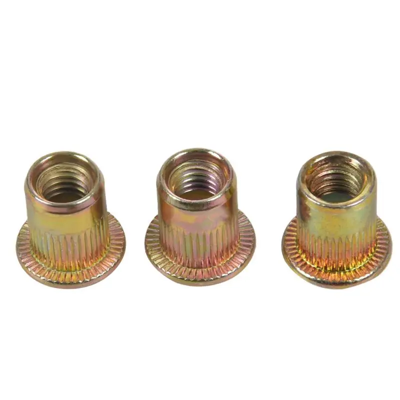 M6x12mm плоские головки заклепки с резьбой гайки вставки Nutsert крепежные элементы 50 шт