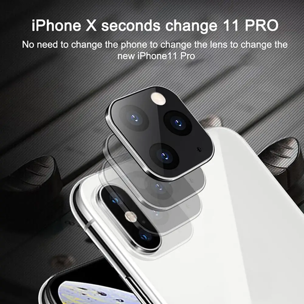 11 Pro / Max стильная металлическая защитная пленка для объектива камеры iPhone X XS