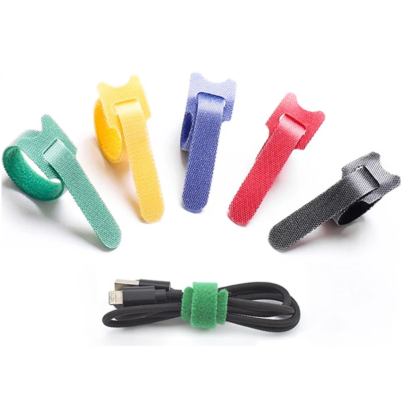 

10pcs/set Data Charging USB Cable Arrange Wires Velcro Organizer Earphone Charger Wire Organizer Accessories for Mobile Phones