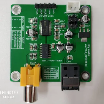 

DIR9001 Module Coaxial/optical Fiber Reception SPDIF to I2S Output 24bit 96khz