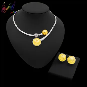 

Yulaili Fashion Dubai Gold Jewellery Vintage African Beads Necklace Stud Earring Bridal Jewelry Sets Wedding Accessories