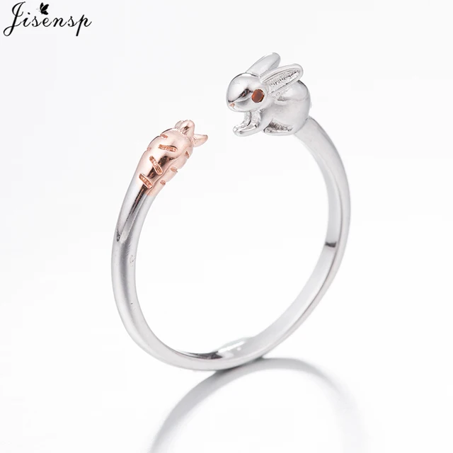 Jisensp Minimalist Jewelry Silver Color Geometric Rings for Women Adjustable Round Triangle Heartbeat Finger Ring bague femme SYJZ176