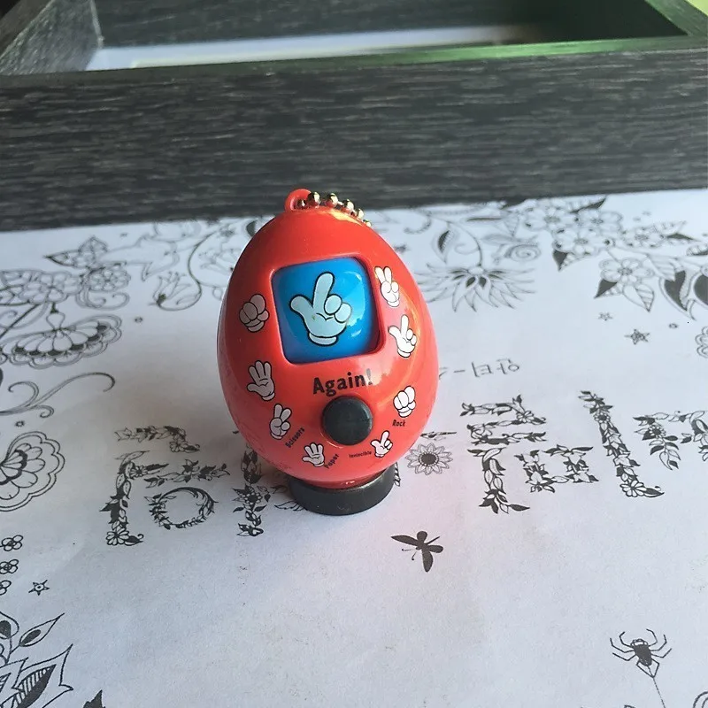 Своеобразный пластиковый камень ножницы ткань палец-гадания игра Одно нажатие на встречи лицо игрушки палец-гадания игра яйцо