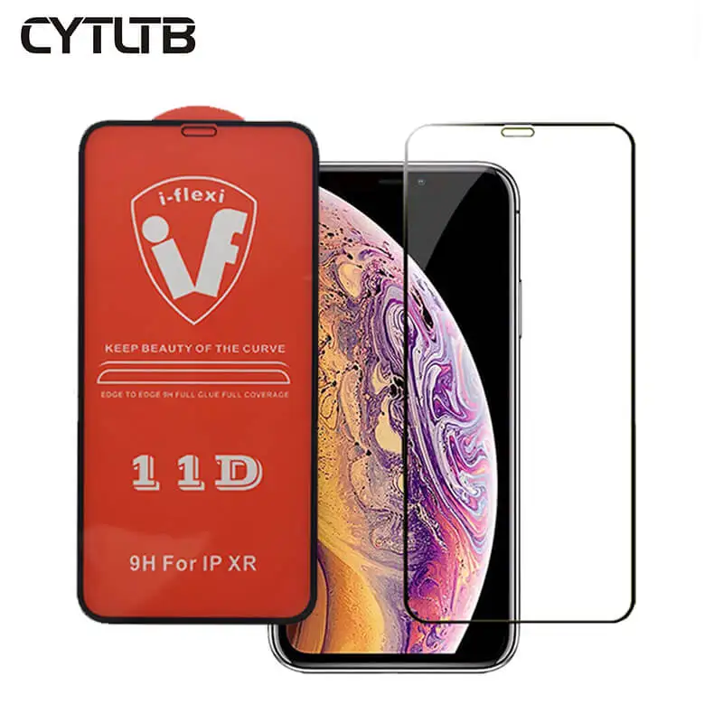 

Screen Protector Tempered Glass For Iphone Xr New 11D Full Glue Protective Glass Protector On Xr For Iphone Xr Screen Protection