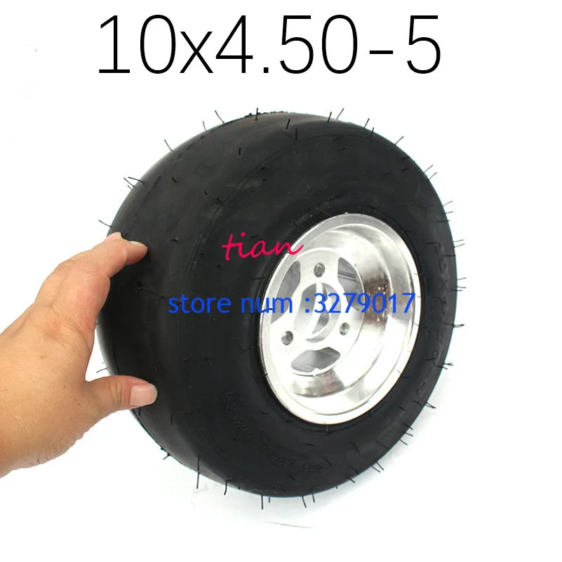 Горячая 10x4. 50-5 резиновые шины с ступицей подходят для картинг детская коляска ATV UTV Golf Touring Car
