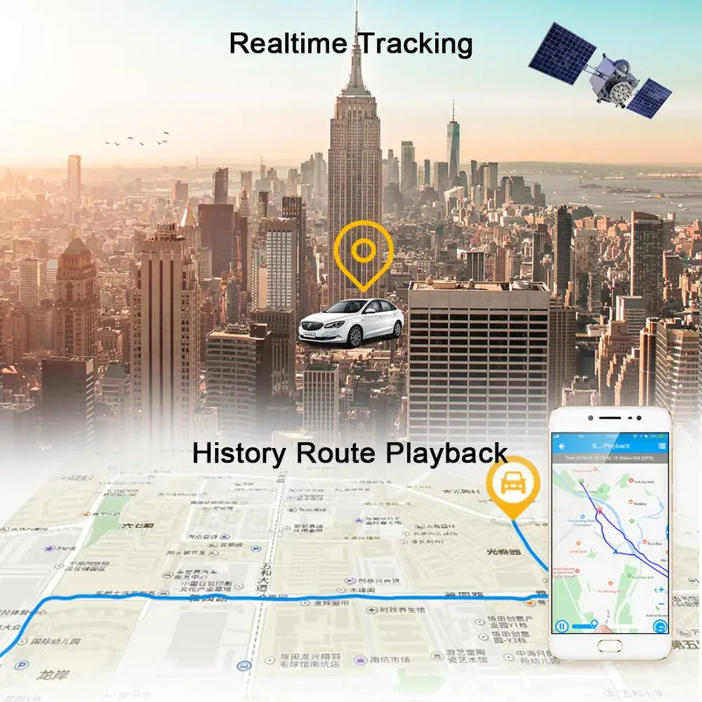4G Tracker GPS Locator 4G LTE FDD Waterproof IP65 Cut Oil Vibration SOS Alarm Lifetime Free APP GPS Tracker Car Tracking Device