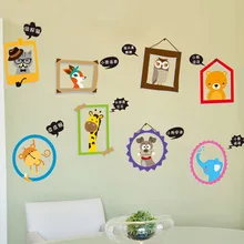 Декоративные настенные украшения для детского сада наклейки на стену с мотивами из мультфильмов милая детская комната фото наклейки обои XL2002