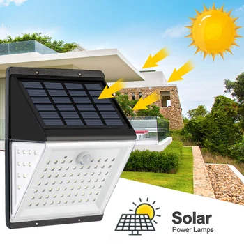 

88 Led Solar Power Lamp Pir Motion Sensor Voice Control Remote Control Waterproof PIR Motion Sensor Wall Light Sunlight Garden