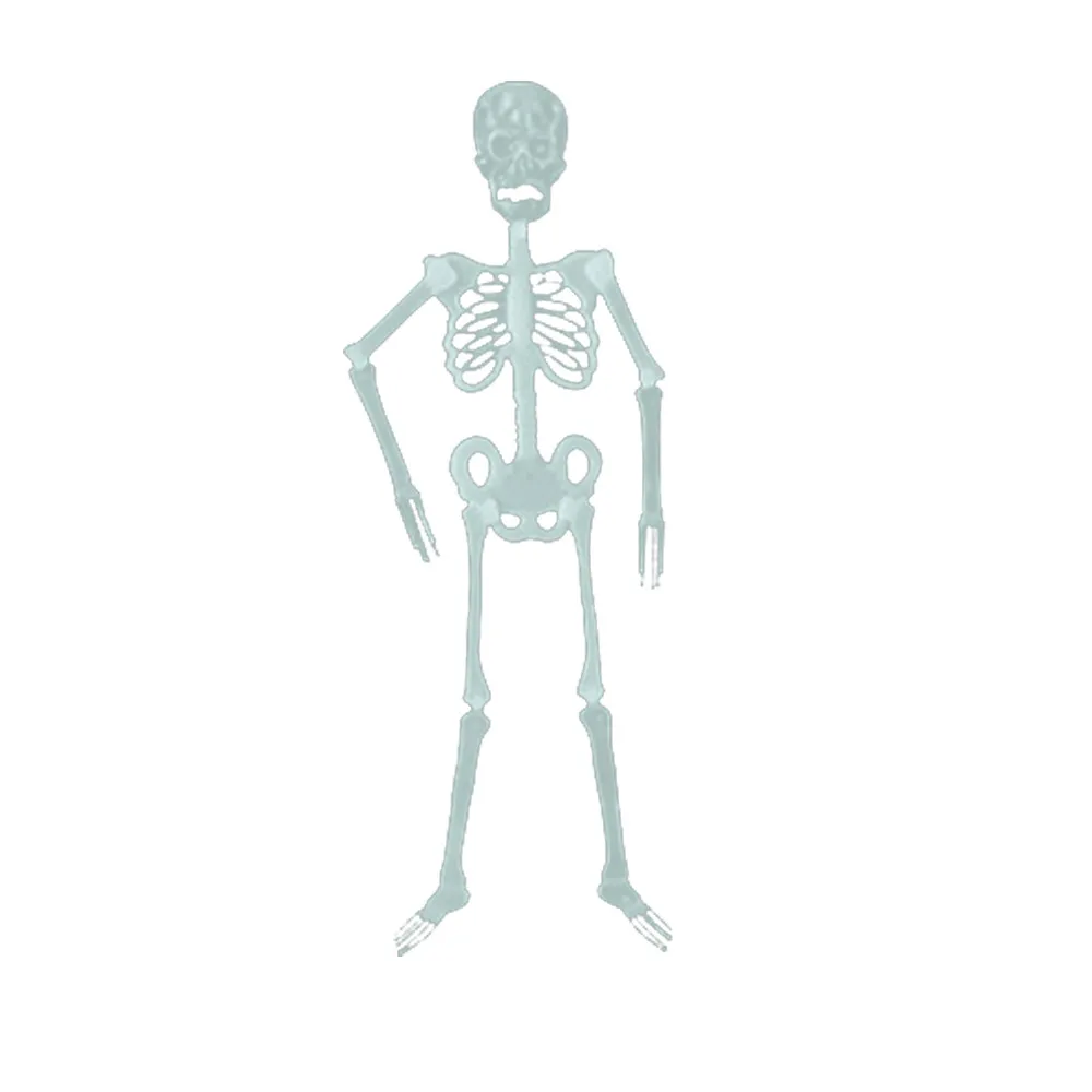Горячая 1 шт ужас светящийся подвижный череп скелет Хэллоуин реквизит светящийся Хэллоуин ЕВА страшные Хэллоуин декоративные фермы A30814