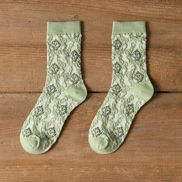 retro 3D relief socks women calcetines mujer harajuku meias korean style skarpetki damskie calcetas designer japan woman sock 2