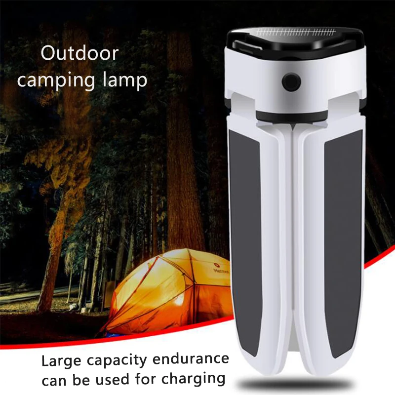 

Outdoor LED Solar Camping Lamp FoldableTent Night Light Ultra Bright Handing Emergency Garden Light Bulb For Home Yard Path