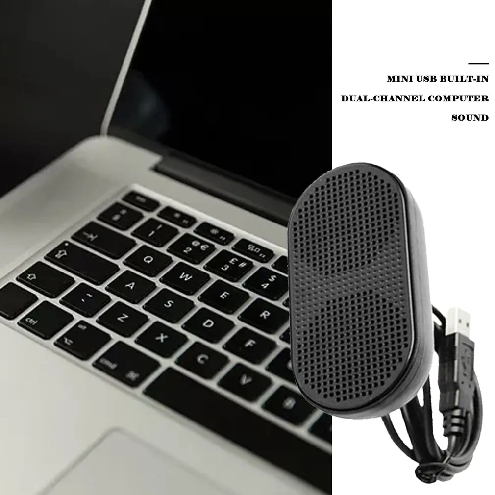 Мини Usb динамик двойной динамик стерео аудио музыкальный плеер Компьютер маленький динамик Встроенный декодер звуковой карты