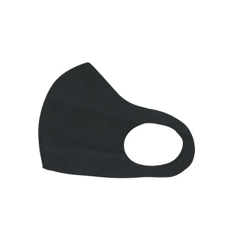 1 шт унисекс трехмерная моющаяся однотонная 3D Пыленепроницаемая тонкая Солнцезащитная маска для лица дышащая шелковая летняя - Цвет: Черный