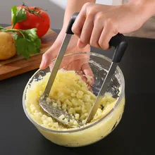 

Stainless Steel Potato Masher Mud Pressure Machine Abrader Fruit Vegetable Tools Garlic Food Crusher Processor Kitchen Utensils