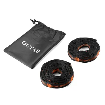 

OUTAD 2pcs Hammock Tree Straps Set Versatile Heavy Duty 14 Loops No Stretch Suspension System Kit for Outdoor Hammock