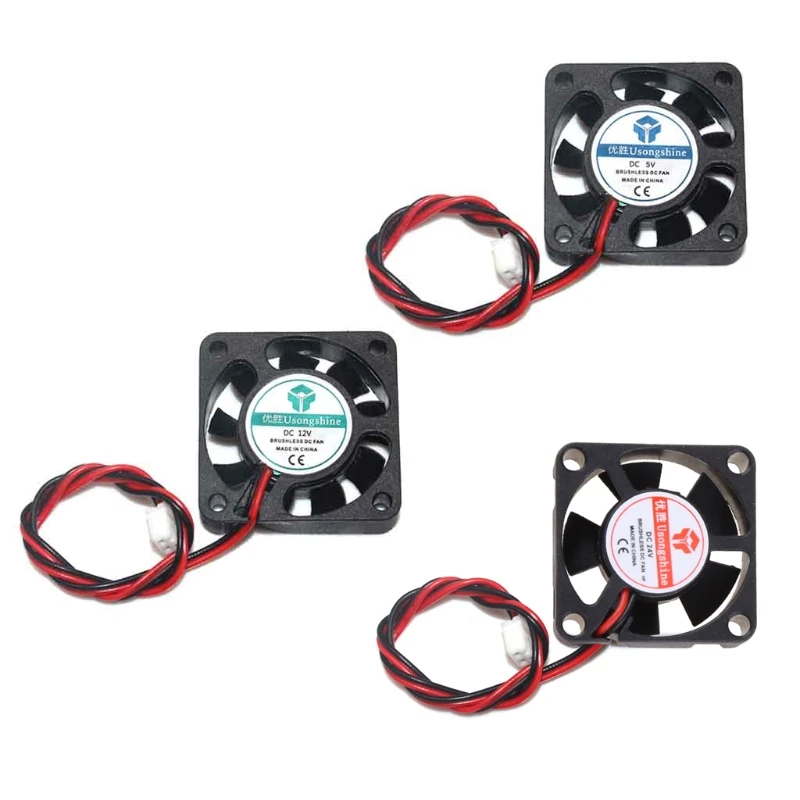 

DC 5V/12V/24V Computer CPU Cooler Mini 4010 Cooling Fan 40x40x10mm Small Exhaust Fan for Ender 3 CR-10 3D Printer