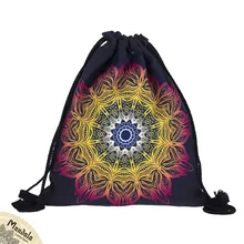 Новая модная женская сумка на шнурке с 3D-принтом, дорожная мягкая женская сумка mochila, школьный студенческий рюкзак на шнурке, сумка на веревке