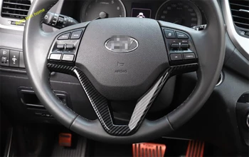 

Lapetus Auto Steering Wheel Strip Cover Trim Fit For Hyundai Tucson 2016 - 2020 Auto Accessories ABS Red / Carbon Fiber