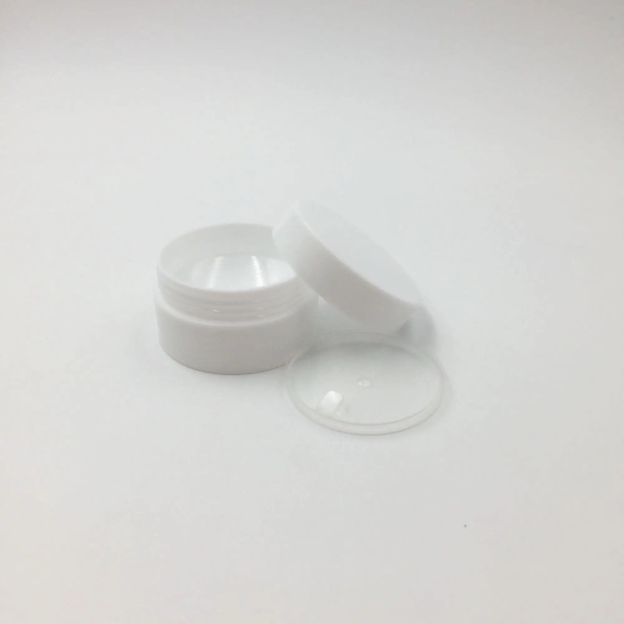 Free shipping 200pcs/lot 10g PP White Small cosmetic cream Jar with inner lid empty plastic make up container pot for eye cream