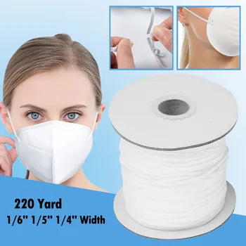 

Elastic Face Mask Band Mask Rope Rubber Band Tape Mask Ear Hanging Round Rope Cord For Crafts Diy Clothing Crafts #T1G