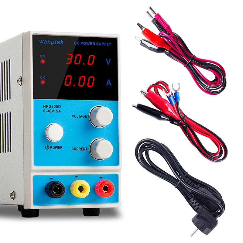 4 Kind of DC Lab Power Supply Adjustable Laboratory 100V 60V 30V 3A 5A 10A WIth 2PCS input Cable Voltage Regulator 220 v Source