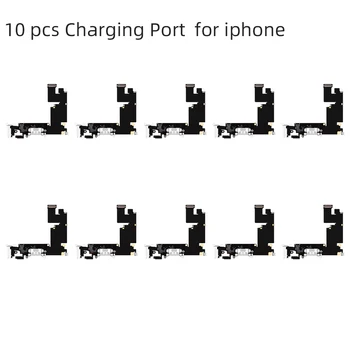 

10 pcs Charging Port Dock USB Connector Flex For iPhone 5 5s 6 6s 7 8 Plus Headphone Audio Jack Microphone Flex cable