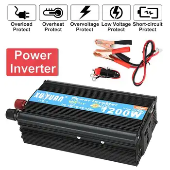 

1200W Car Converter Adapter DC 12/24V To AC 220/110V Modified Sine Wave Power Inverter Car Charger LCD display Power Supply