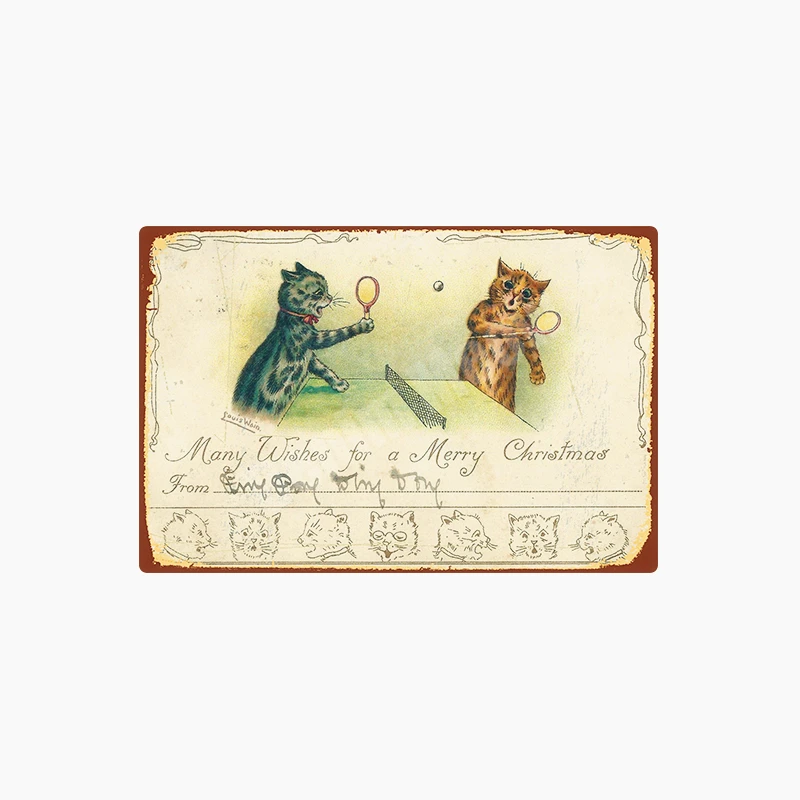 X The Cat Show налет винтажные металлические жестяные вывески бар паб кафе украшение дома Счастливое Рождество для кошки настенные художественные Плакаты Декор MN136 - Цвет: X