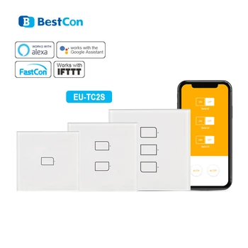 

Broadlink TC2S EU WiFi Switch Touch Panel EU Standard Wall Light Switch APP Control By IOS Android Phone Smart Home Automation