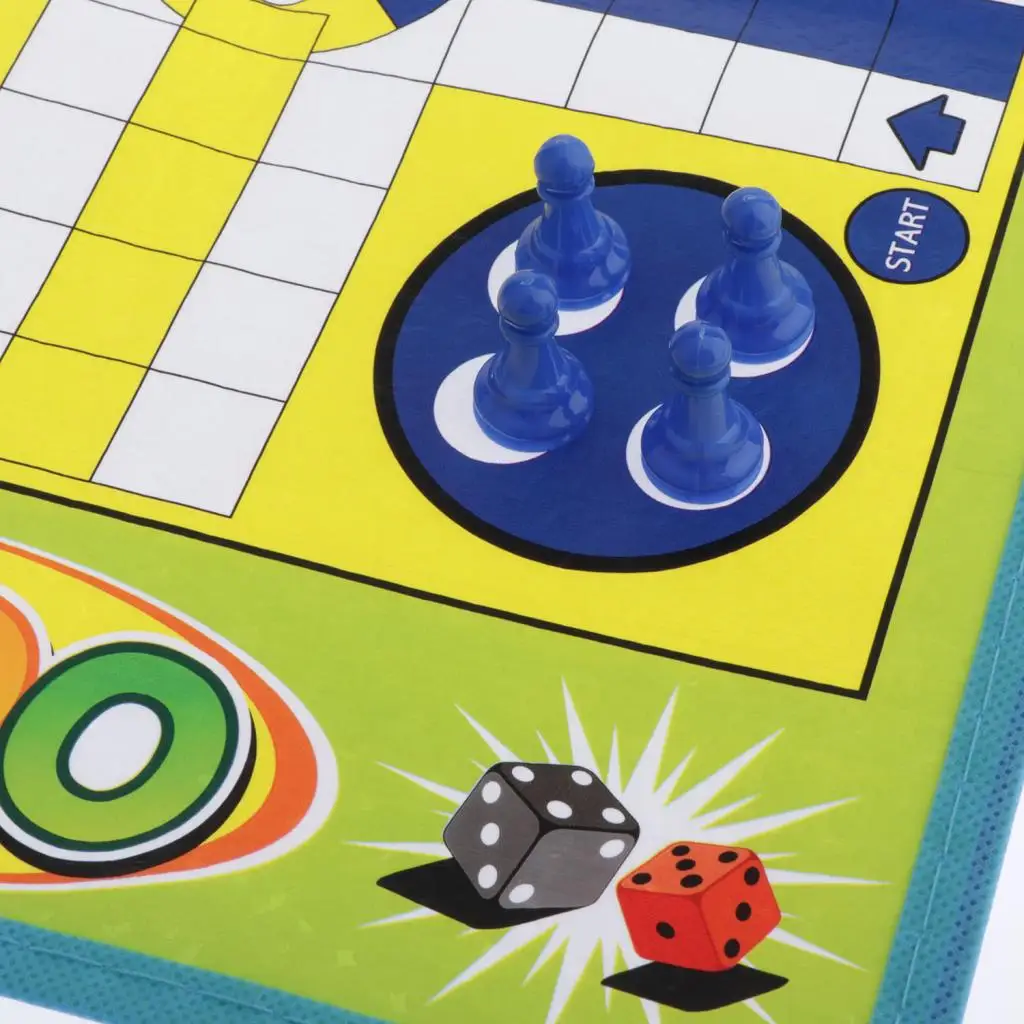 Flying Ludo Chess Game Folded Chessboard For Kids Parent Chess Board Game