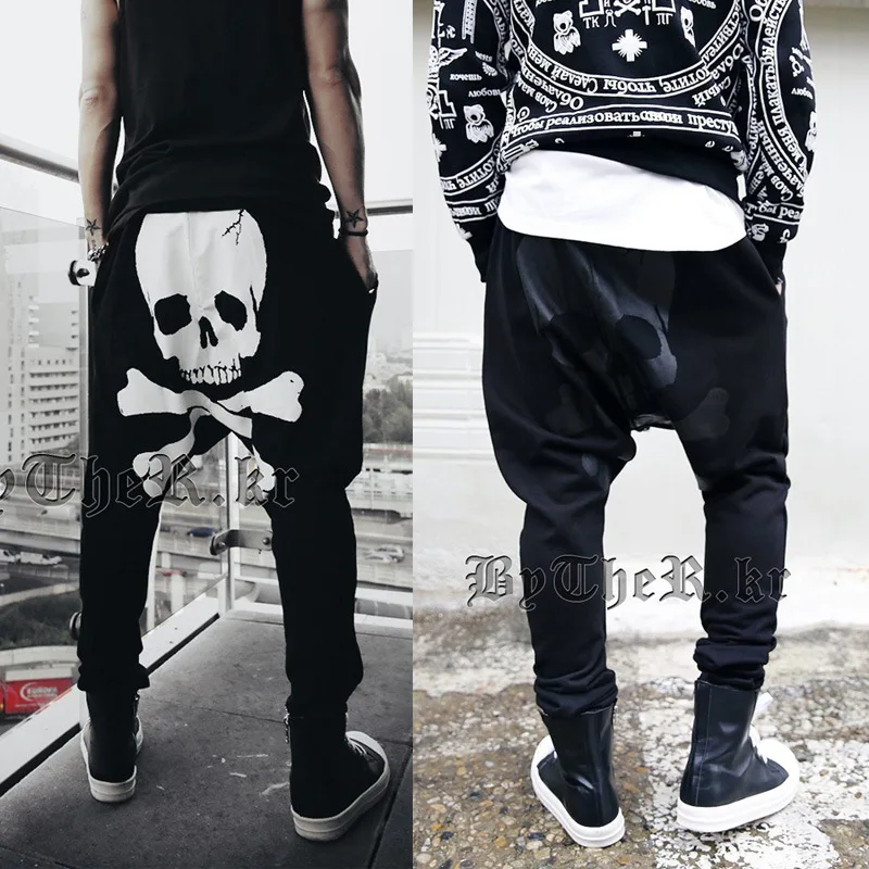 

2016 Spring Clothing New Style Fashion-Skull Printed Boy off File Harem Pants Sports Skinny Trousers