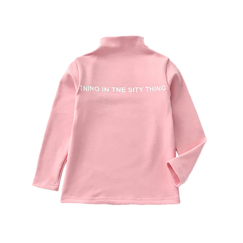 Winter New Baby Girls Letters Print T-shirt Bottoming T Shirt Cotton Children Long-sleeve T-shirt Kids Clothes