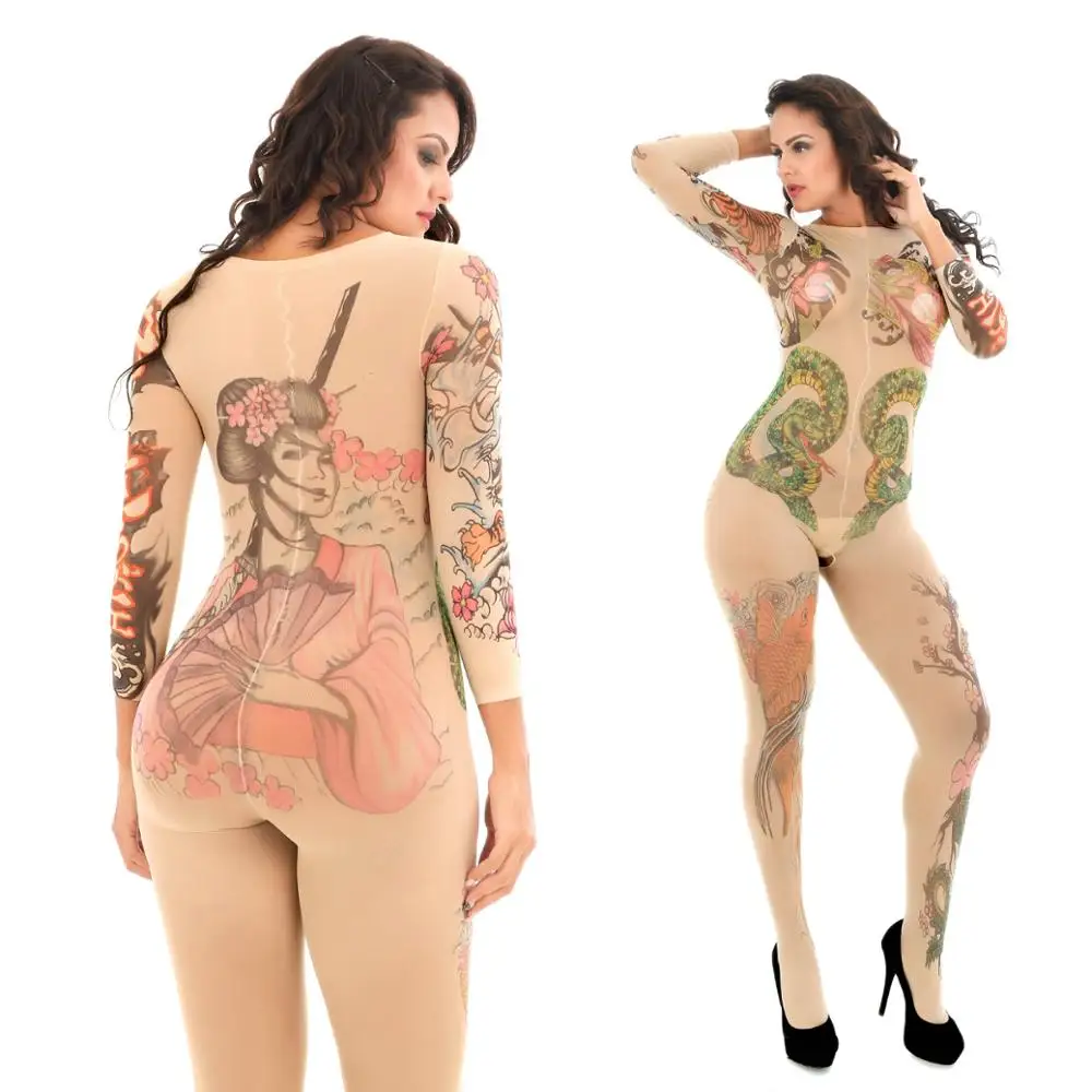 Сексуальное нижнее белье Горячее Эротическое обтягивающий боди Sexi Babydolls тату