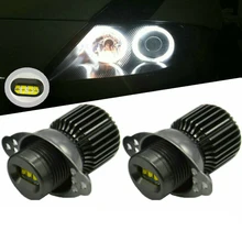2 шт. 40 Вт 80 Вт Canbus светодиодный ангельские глазки обновление Halo Кольцо лампы комплект для BMW 3 серии E90 E91 LCI галогенные фары белый