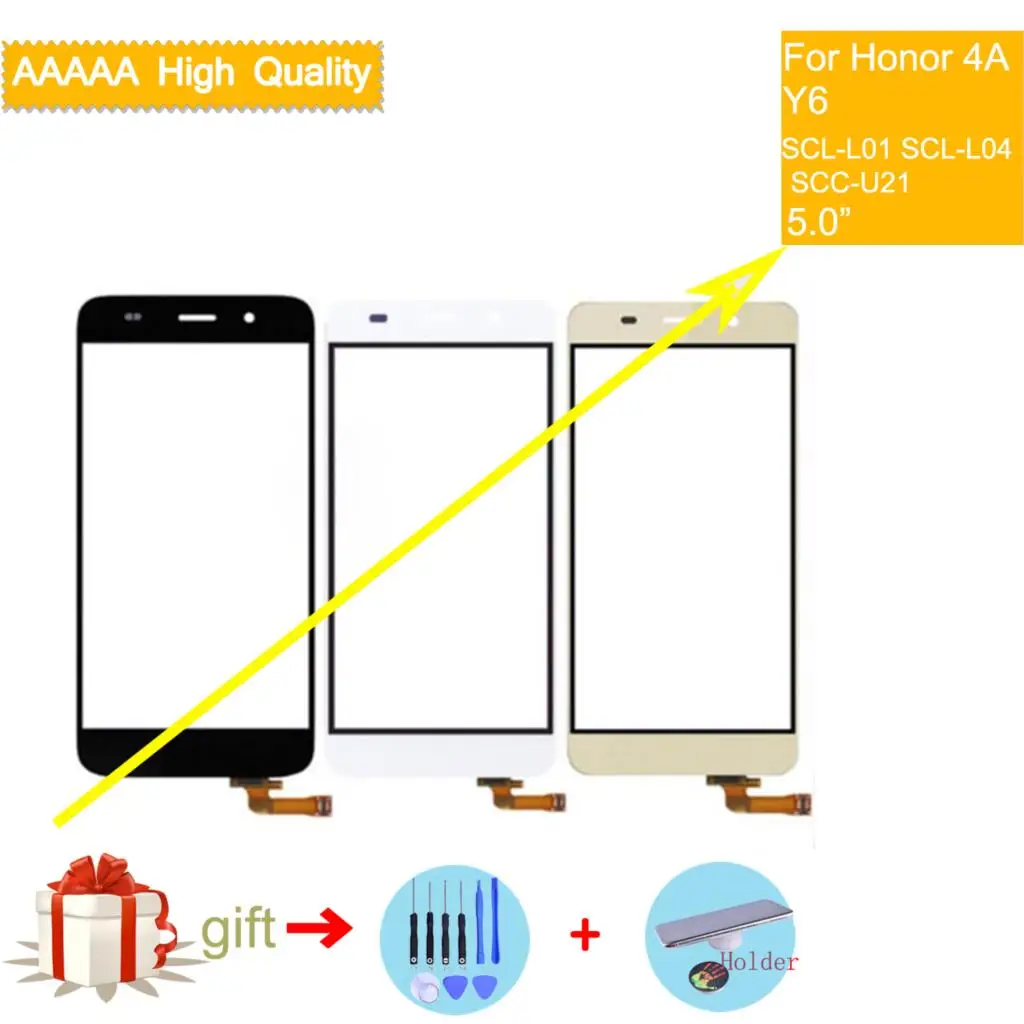 Для huawei honor 4A SCL-L01 SCL-L04 SCC-U21 Y6 сенсорный экран Сенсорная панель сенсор дигитайзер Переднее стекло сенсорный экран без ЖК-дисплея