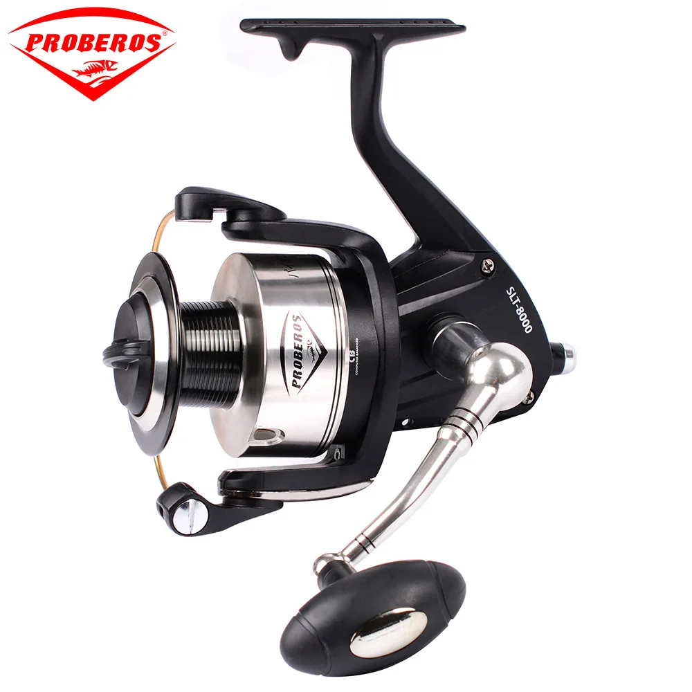 

PRO BEROS 4.0:1 Gear Ratio Left/Right Hand Fishing Reel Metal Fishing SLT7000-8000 5 Bearing Balls Spinning reel 23kg MAX DRAG