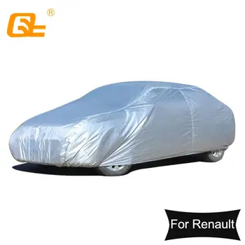 

170T universal Full Car Covers Outdoor sun uv protection dust rain snow protective for Renault Clio Captur Kadjar Silver