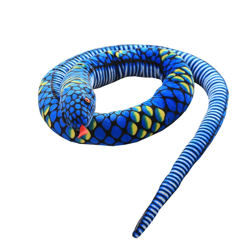 Prank Toys Giant Boa Constrictor Stuffed Animal Soft Snake Plush Toy realistic simulation creative home decorations #D