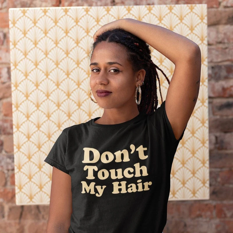 ONSEME Don't Touch My Hair футболки женская уличная Эстетическая футболка с надписью Melanin