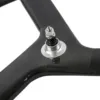 700C 56mm Tri Spoke Carbon Wheelset Clincher Fixed Gear Wheels 3 Spoke Wheel ► Photo 3/6