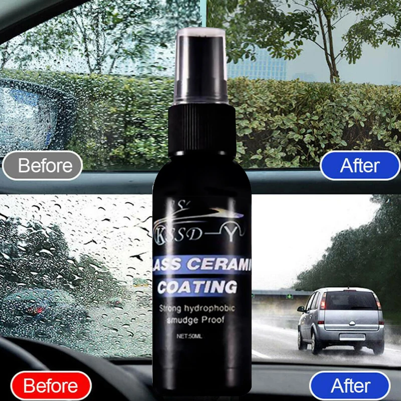 

50ml Car Care Clean Auto Windshield Water Repellent Car Coating Windows Waterproof Rainproof Nano Hydrophobic Coating Care Tools