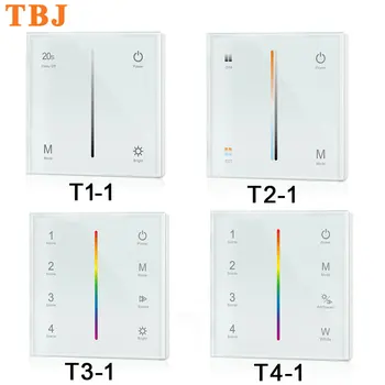 

Touch Panel LED Dimmer Controller Wall Mounted Switch DC 12V-24V for single color / dual color / RGB / RGBW strip light bulb