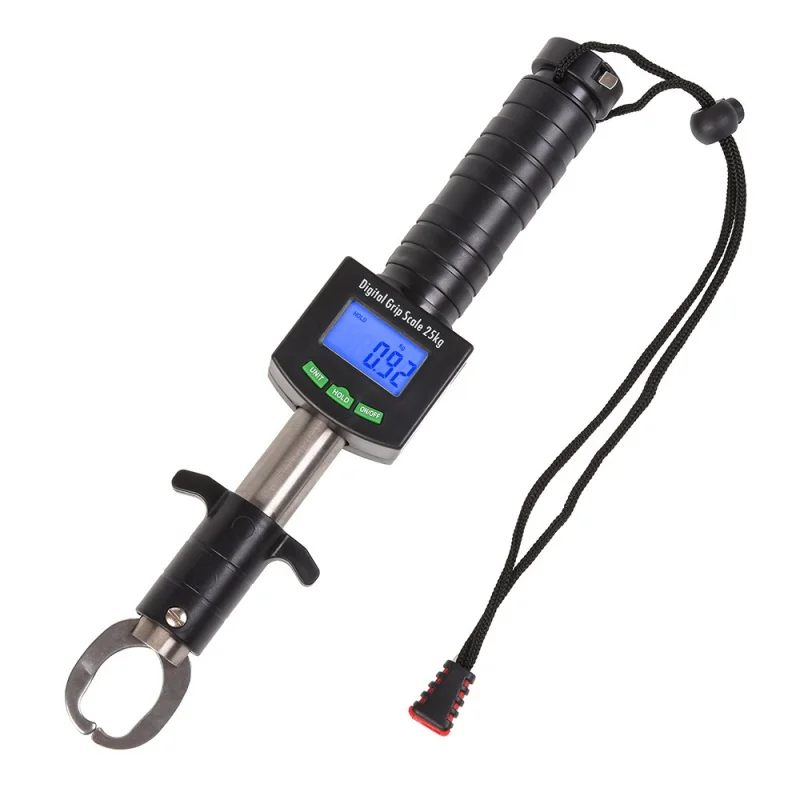 

25kg/55lb Scale Digital Fishing Grip Stainless Steel Fish Lip Gripper Grabber ABS Electronic Portable Weighing Weight