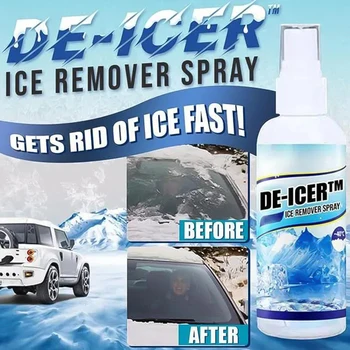 

Winter Defrosting Agent Window Glass De-Icer Ice Remover Spray 100ml Fast Car Windshield Multipurpose Exterior Snow Melting Home