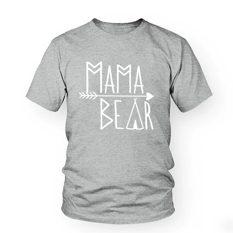 С принтом букв медведя и надписью Mama рубашки для мальчиков короткий рукав